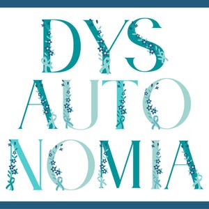 Dysautonomia (POTS) bloemen alfabet Clipart