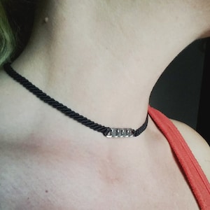 Black Macrame Choker Necklace