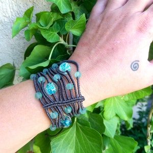 Glow in the Dark Macrame Cuff Bracelet - Etsy