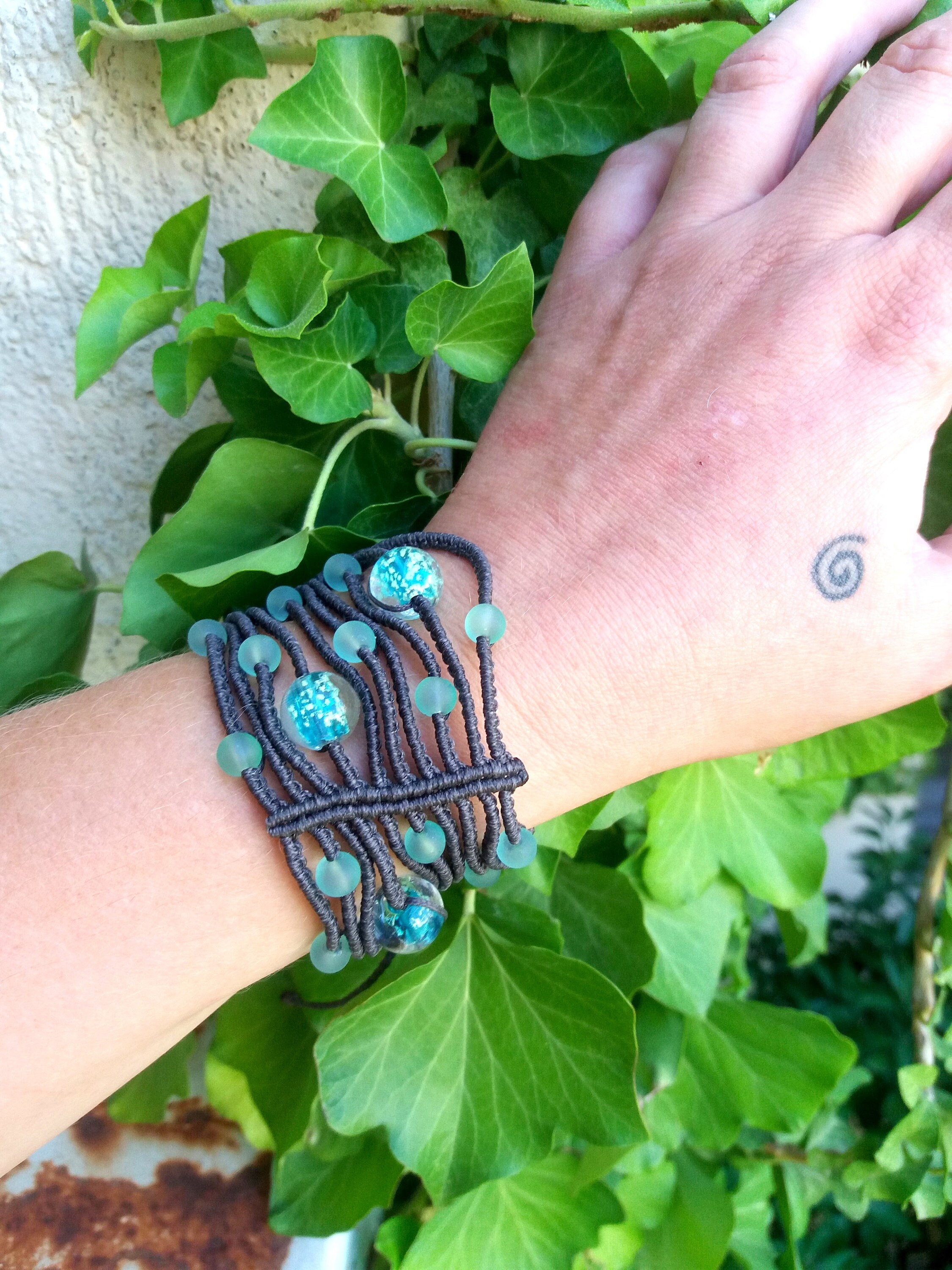 Glow in the Dark Macrame Cuff Bracelet - Etsy Canada