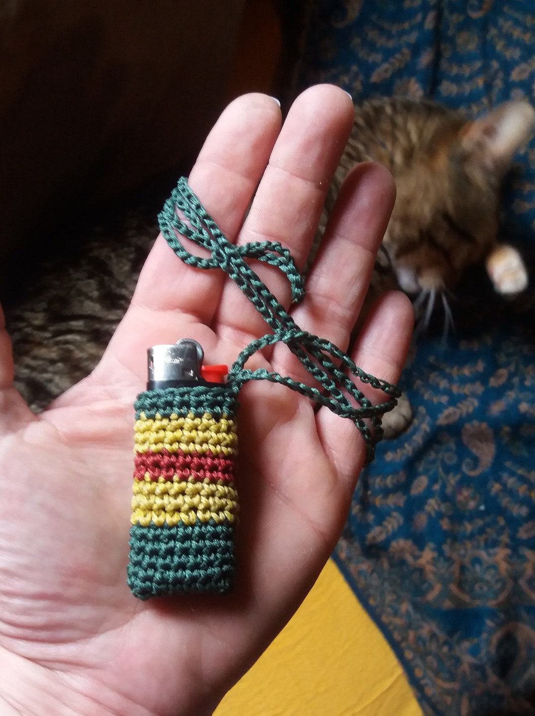 Crochet Lighter Holders in Many Colors, Festival Accessories Etsy