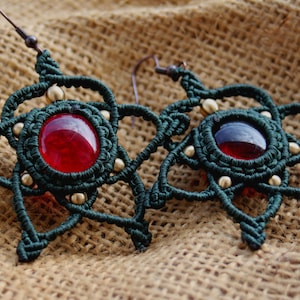 Mandala Macrame Earrings