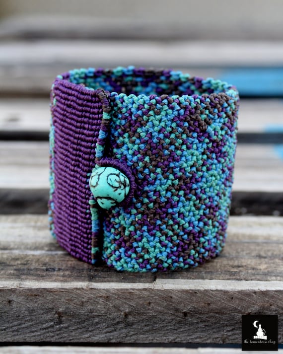 Macrame cuff bracelet clearance