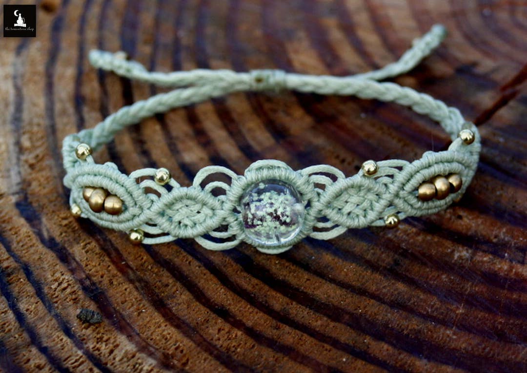 Macrame Glow in the Dark Bracelet - Etsy