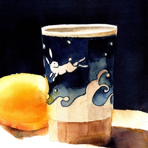 Rabbit Tea Cup and Lemon