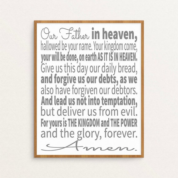 Targa In Latta 20x30 Cm Con Preghiera 'The Lord's Prayer' - Decorazione Parete Vintage Per Casa E Ufficio