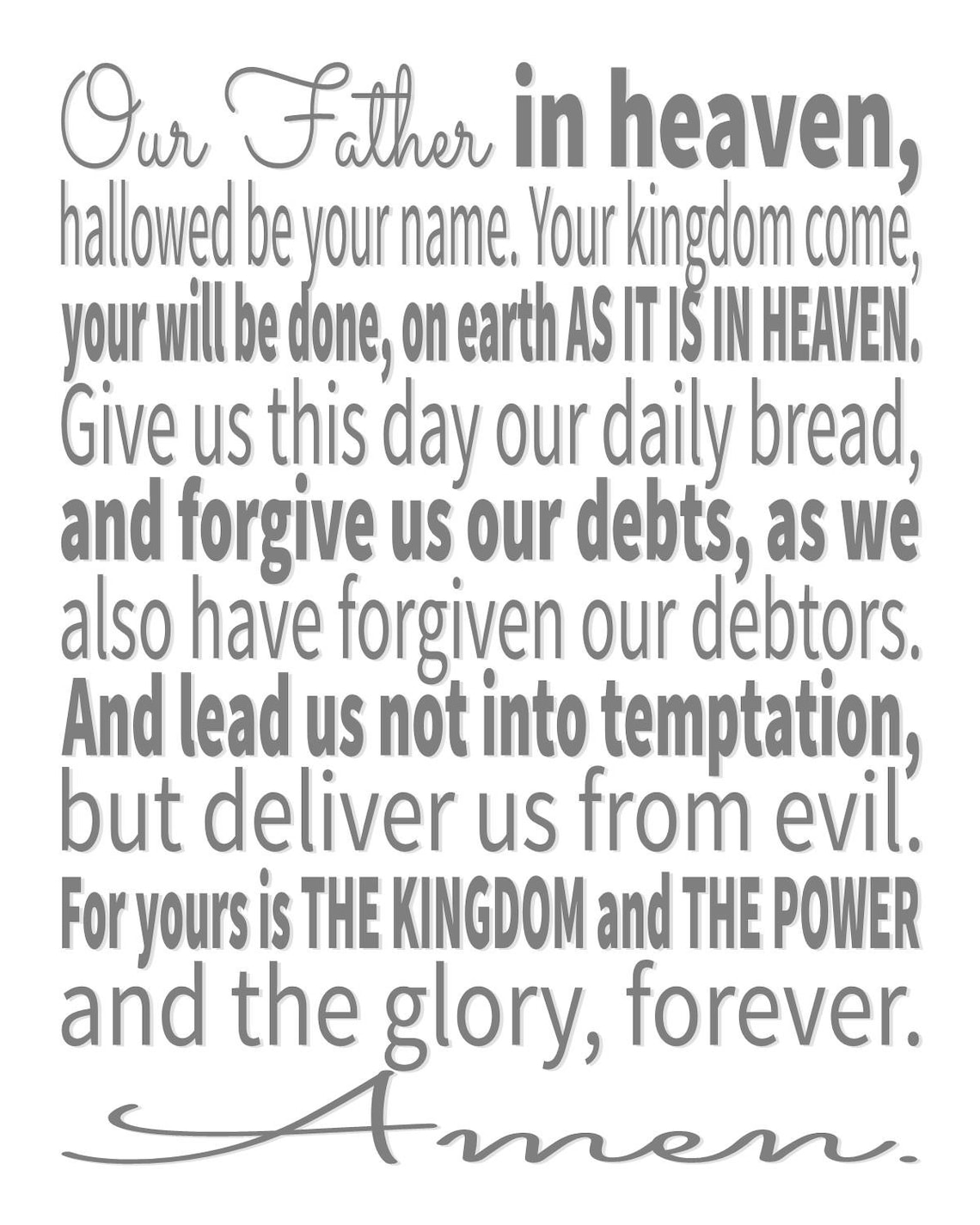 The Lord's Prayer, the Lords Prayer, Lords Prayer Art, Lords Prayer