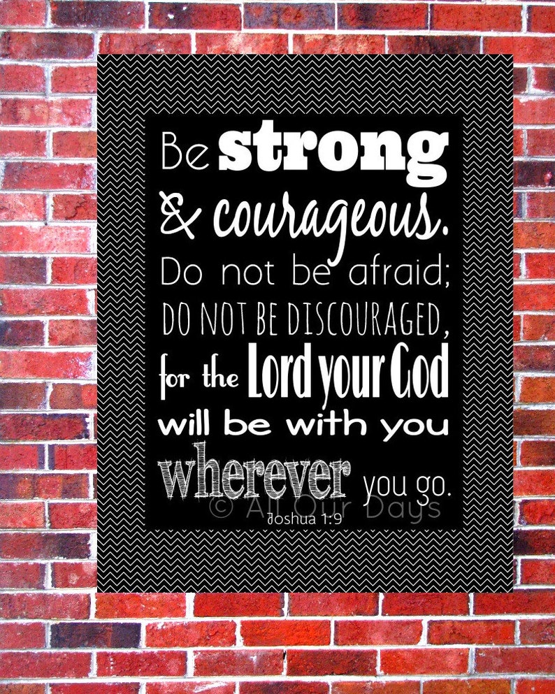 Sei stark und mutig / / Joshua 19 / / schwarz & weiß / / INSTANT