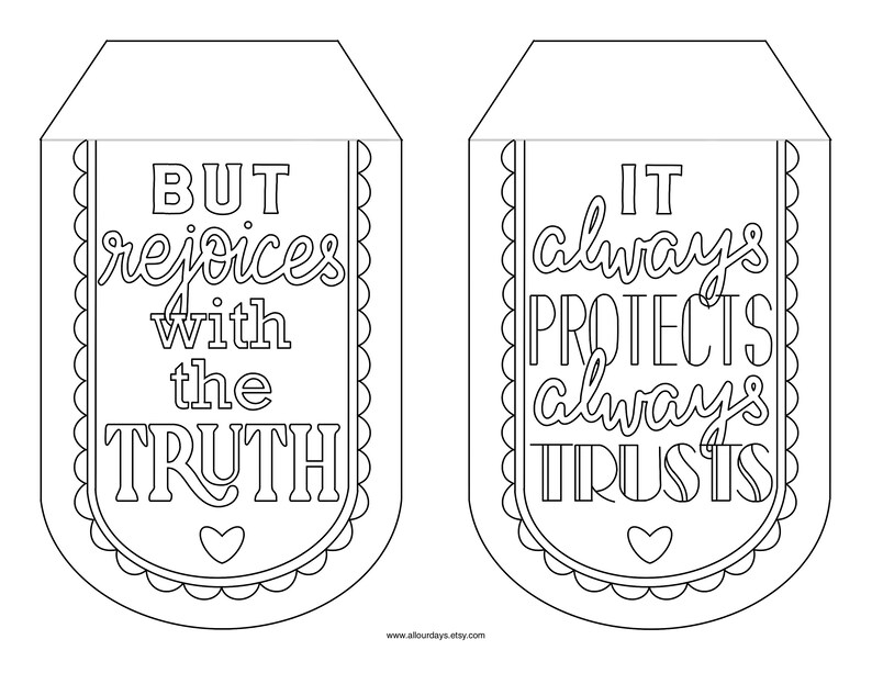 Love is Patient, Love is Kind, Color Your Own Banner Bunting, Valentines Day Decor, Bridal