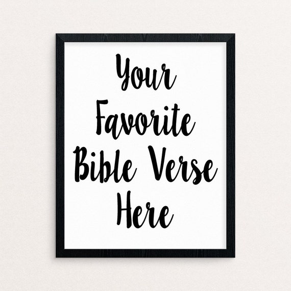 Personalized Bible Verse Print Scripture Wall Art