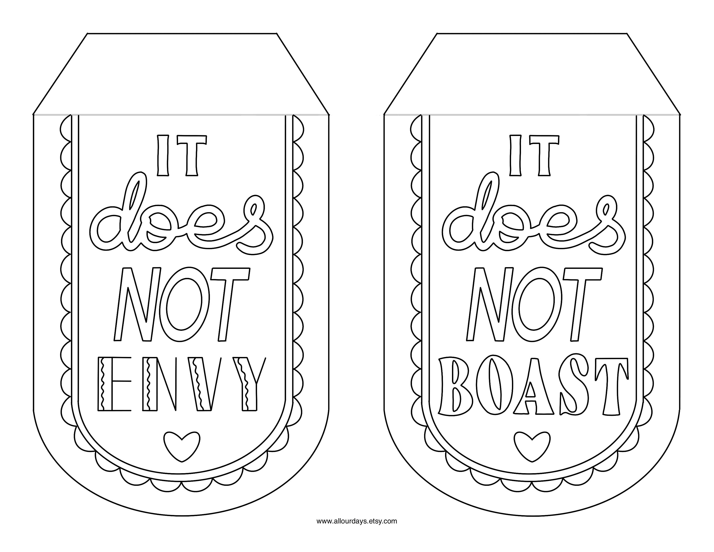 Love Is Patient Coloring Page Coloring Pages