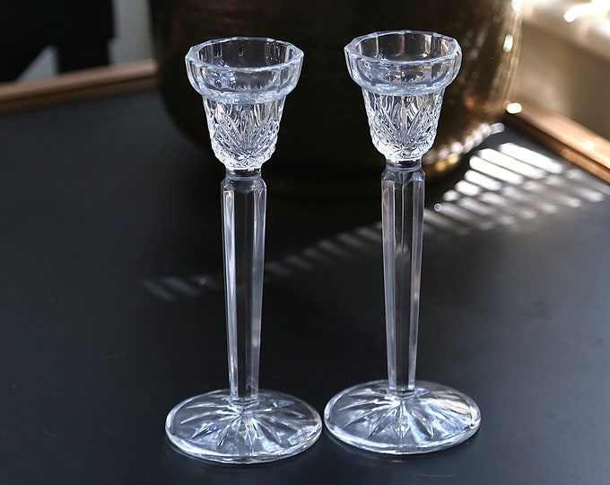 Vintage Crystal Candlestick Holders Set of 2 J.G. Durand Etsy