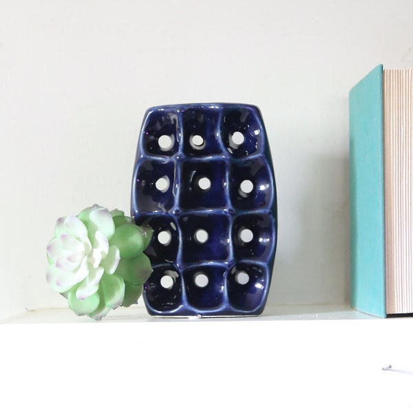 Navy Blue Vase Etsy