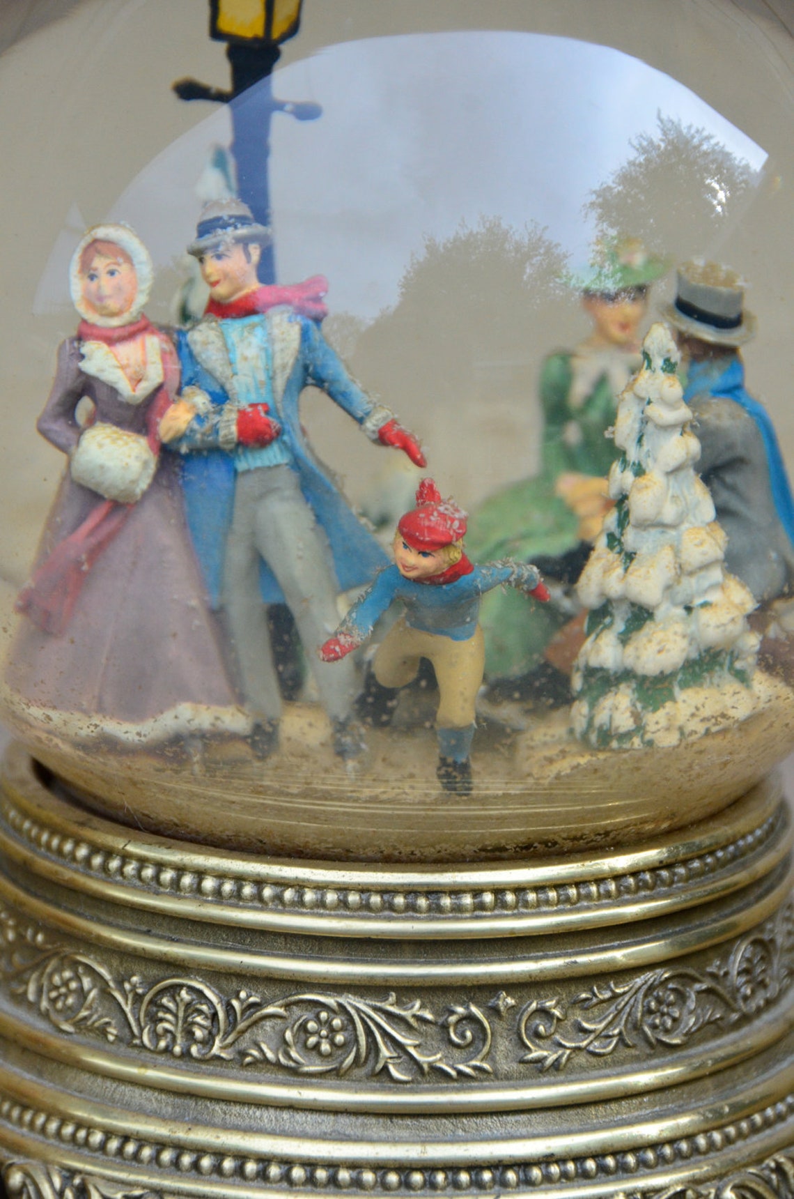 Vintage holiday snow globe christmas decor franklin mint snowy Etsy