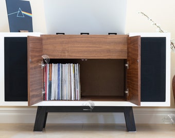DIY Record Player Cabinet- With Storage-  DIGITAL PDF Printable Woodworking Plans