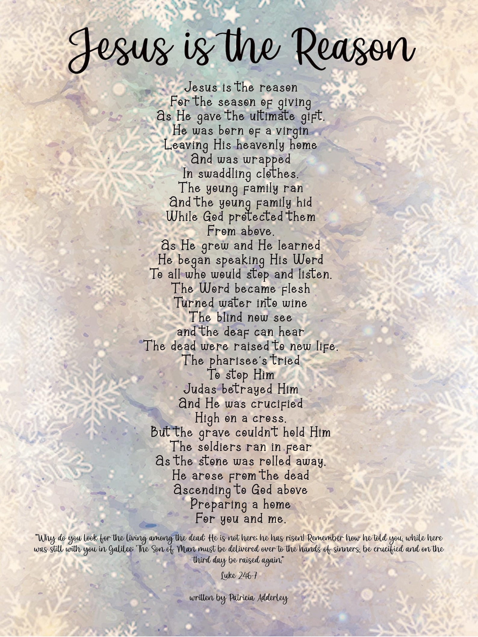 Jesus is the Reason Artful Christian Christmas Gift for Christian ...