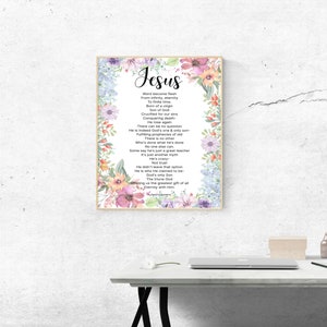 Jesus Easter Poem Christian, Original Christian Poetry, Easter Poetry Downloadable Print, Easter Poetry Christian Wall Art Poem Into Art