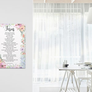 Jesus Easter Poem Christian, Original Christian Poetry, Easter Poetry Downloadable Print, Easter Poetry Christian Wall Art Poem Into Art