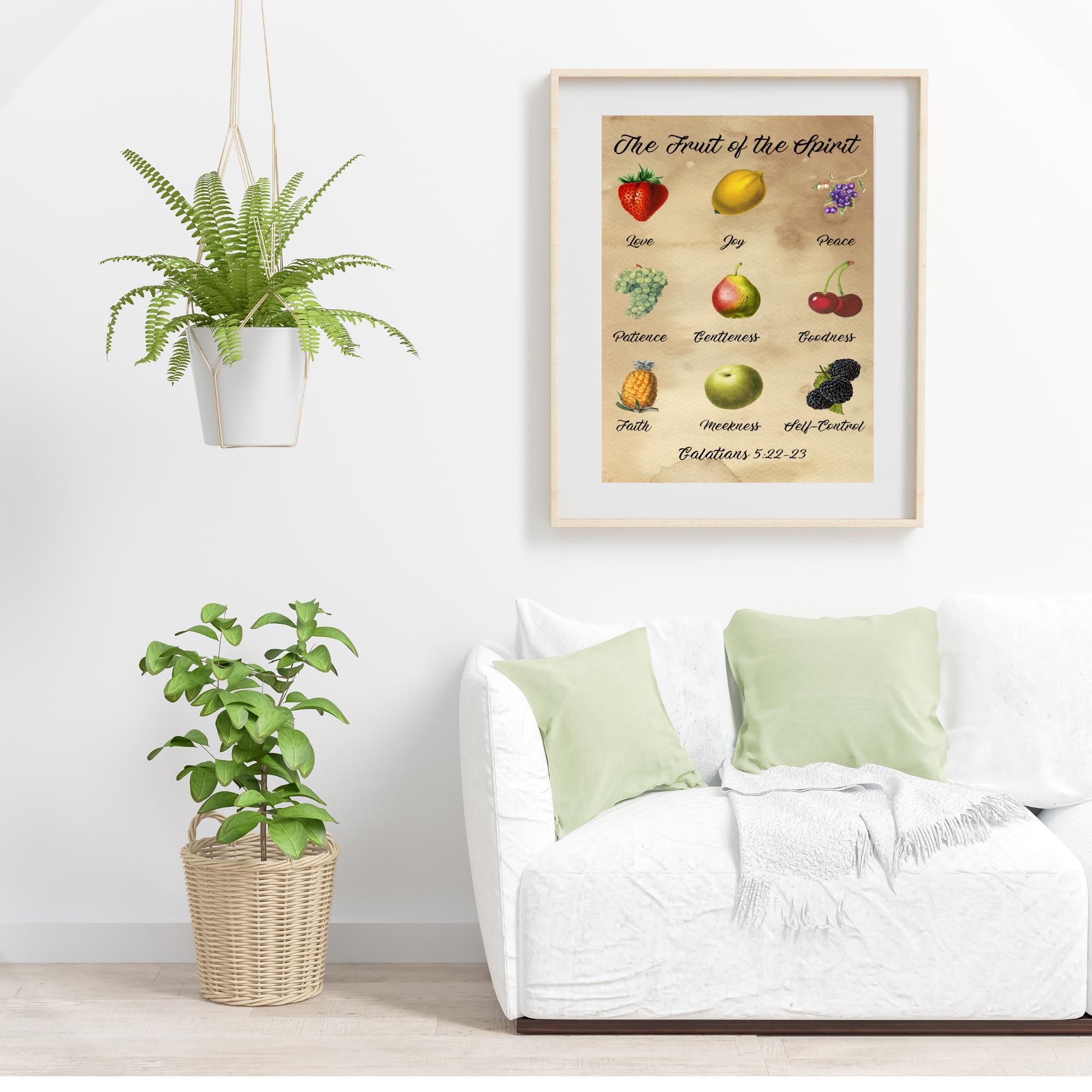 Downloadable Fruit of the Spirit Wall Art Vintage Scriptural Bible Art ...