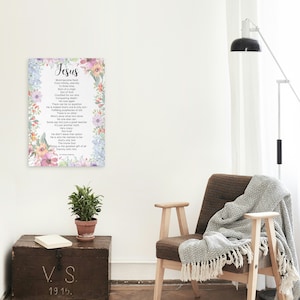 Jesus Easter Poem Christian, Original Christian Poetry, Easter Poetry Downloadable Print, Easter Poetry Christian Wall Art Poem Into Art