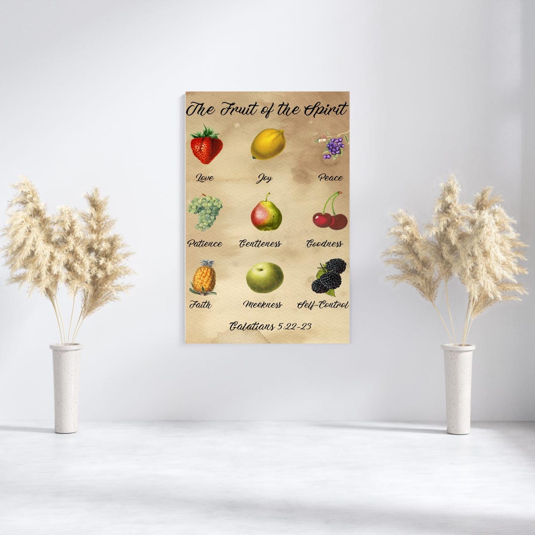 Downloadable Fruit of the Spirit Wall Art Vintage Scriptural Bible Art ...