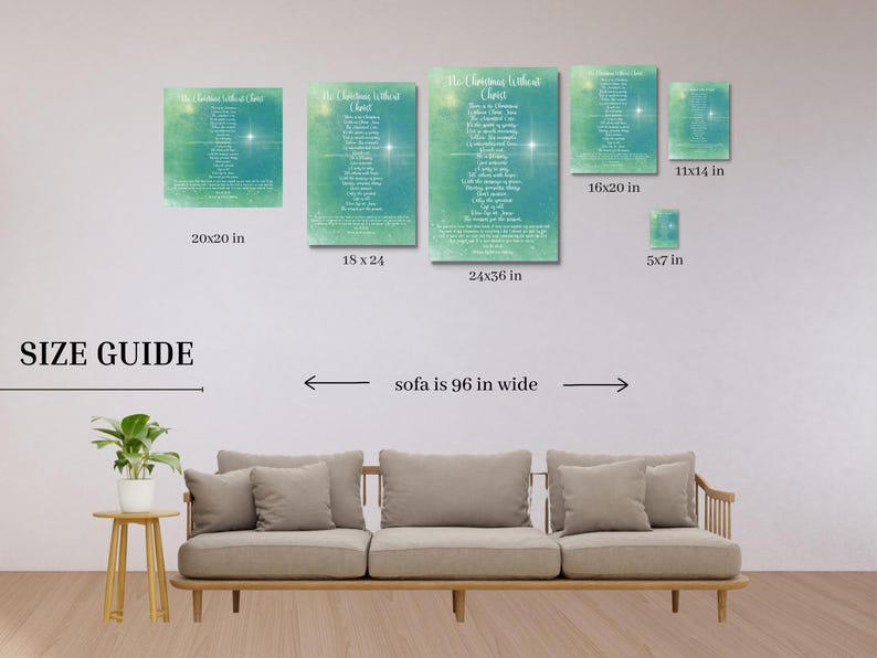 No Christmas Without Christ Cozy Christmas Wall Art Printful Artful ...