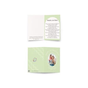Agradecido por ti, mamá. Tarjeta personalizada para el Día de la Madre. Regalo con foto para el cliente. Foto personalizada. Regalo con foto para el cliente. Poesía para el Día de la Madre. Regalo para la madre.
