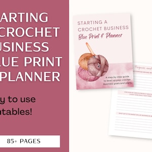 Gehäkelter Business Planner und Blue Print 2023, New Crochet Business Start, Crochet Planner Printables, Häkelarbeit Workbook PDF Template