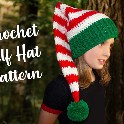 Christmas Crochet Elf Hat Pattern Crochet Pattern for Etsy