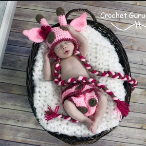 Crochet Baby Giraffe Hat & Diaper Cover Pattern (PDF Pattern)