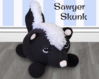 Skunk Crochet Pattern: Amigurumi Stuffed Animal (PDF Pattern)