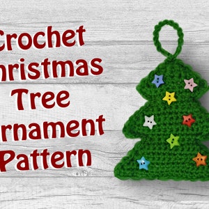 Crochet Christmas Tree Ornament Pattern - Crochet Guru PDF Pattern - Amigurumi Christmas Tree - Christmas Decor