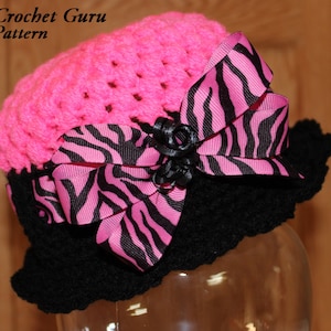 Crochet Hat Pattern - Cloche Hat - 5 Sizes - Baby to Adult - Instant Download - PDF Format