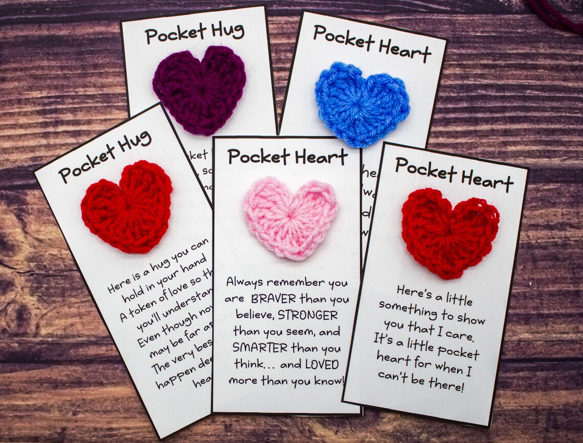 Pocket Hug Crochet Pattern Pocket Hug Quotes Included Etsy