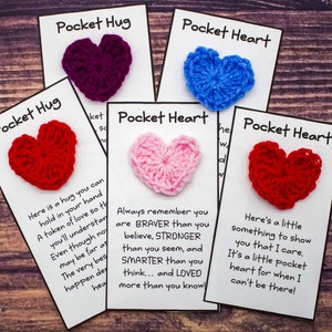 Pocket Hug Crochet Pattern Pocket Hug Quotes Included Pocket Heart Pattern Valentine's Day Crochet Pattern Anniversary Pattern image 4