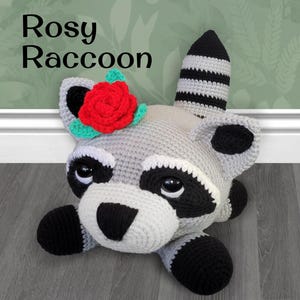Crochet Raccoon Pattern - Amigurumi - Raccoon Toy - Stuffed Animal - Rocky & Rosy Raccoon - Instant Download - PDF Pattern