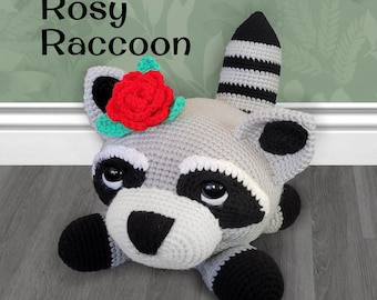 Wzór na szydełkowego szopa amigurumi – pluszowe zwierzątko Rocky & Rosy (wzór w formacie PDF)