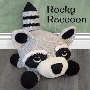 Raccoon Crochet Pattern - Amigurumi - Raccoon Toy - Crochet Stuffed Animal - Rocky & Rosy Raccoon - Instant Download - PDF Pattern