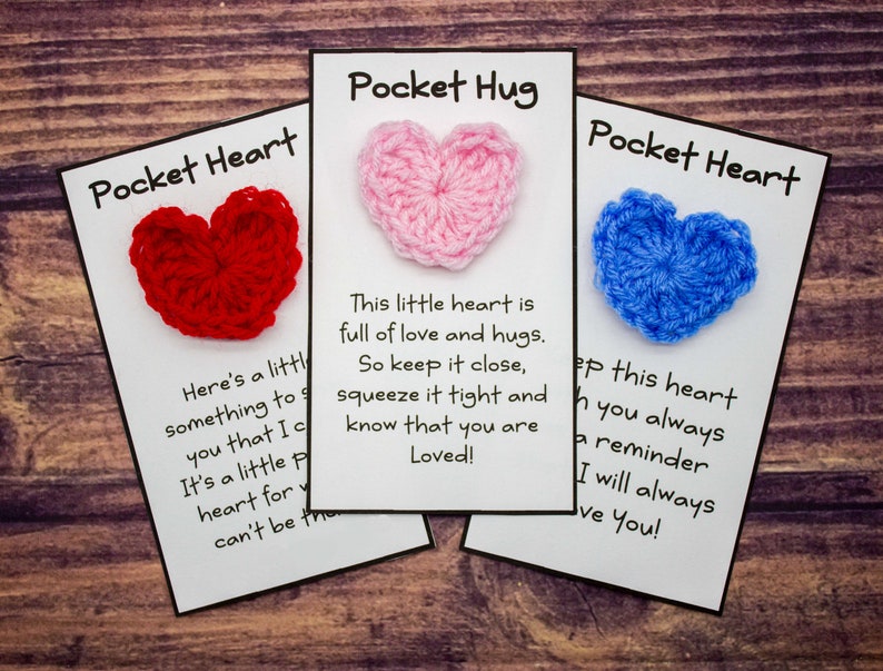 Pocket Hug Crochet Pattern Pocket Hug Quotes Included Pocket Heart Pattern Valentine's Day Crochet Pattern Anniversary Pattern image 3