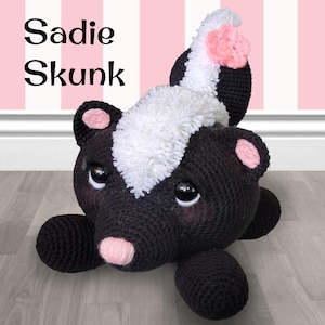 Crochet Skunk Pattern - Amigurumi - Skunk Toy - Stuffed Animal - Sawyer & Sadie Skunk - Instant Download - PDF Pattern