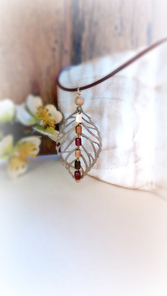 Nature Gift Woodland wood necklace