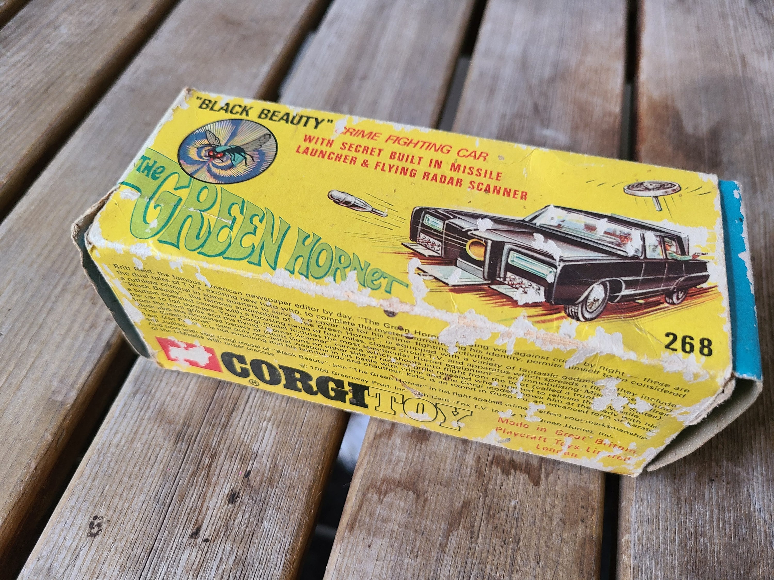 1966 Green Hornet Black Beauty Crime Fighting Car Die Cast Toy