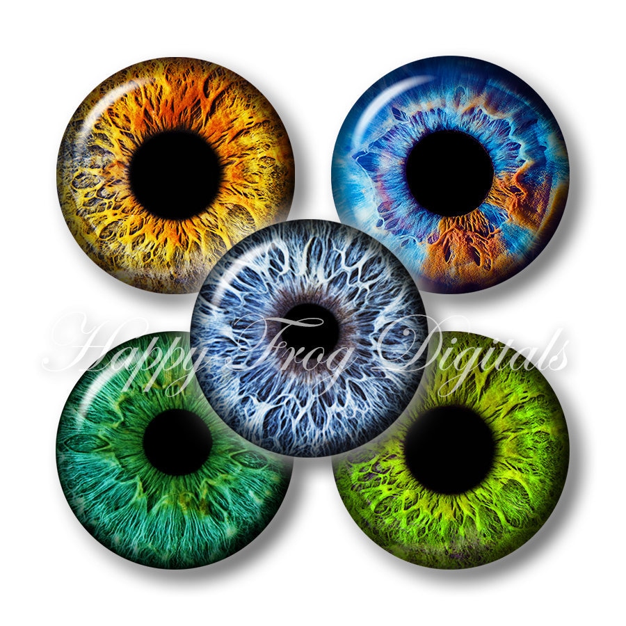 Eye iris 12 14 16 18 20 mm circles Digital Collage | Etsy