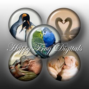 Kuss mich - 2.5&quot;, 2&quot; Kreise - Digital Collage Sheet - 175 HFD - druckbare Download - sofort-Download