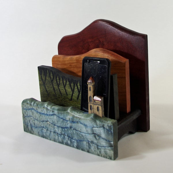Charging Station - Glimmerglass Stylized Landscape - Universally Compatible - Phones, Laptops, Tablets, USB Charger Options