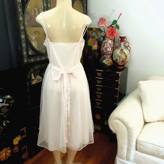 Vintage 1960s Double Layer Chiffon Nightgown or D… - image 8
