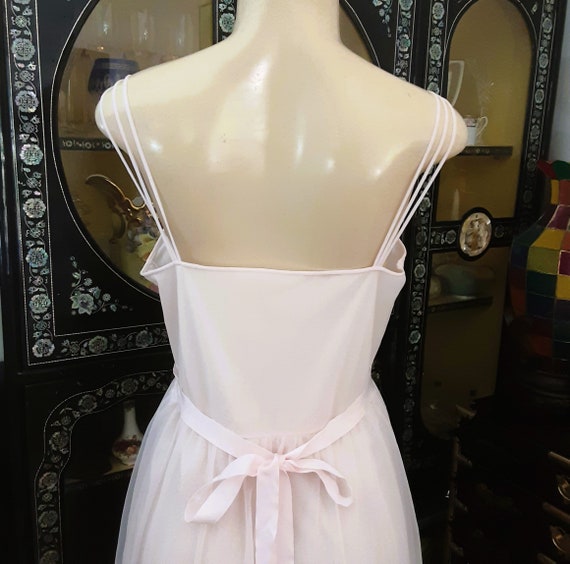 Vintage 1960s Double Layer Chiffon Nightgown or D… - image 7