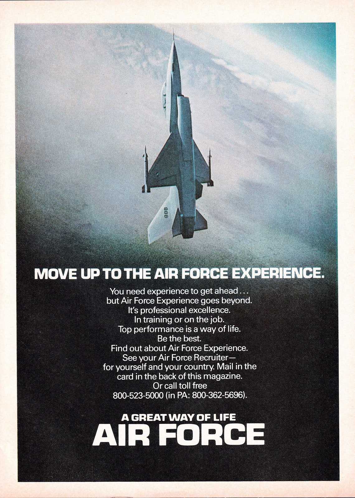 1980s AIR FORCE Ad 8X11 Vintage Magazine Advertisement Etsy