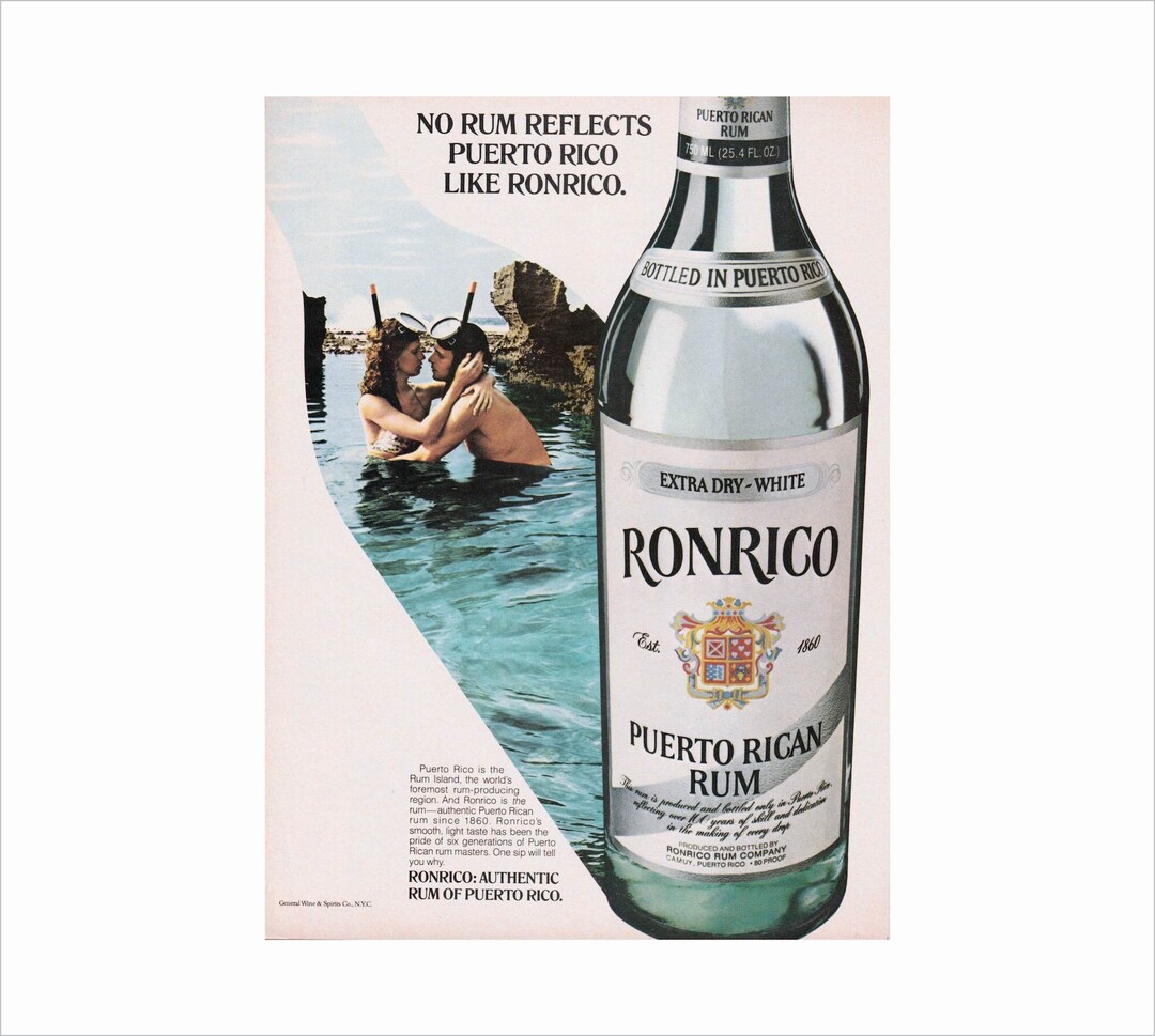 1970s RONRICO RUM Ad 8x10 Vintage Liquor Advertisement Etsy