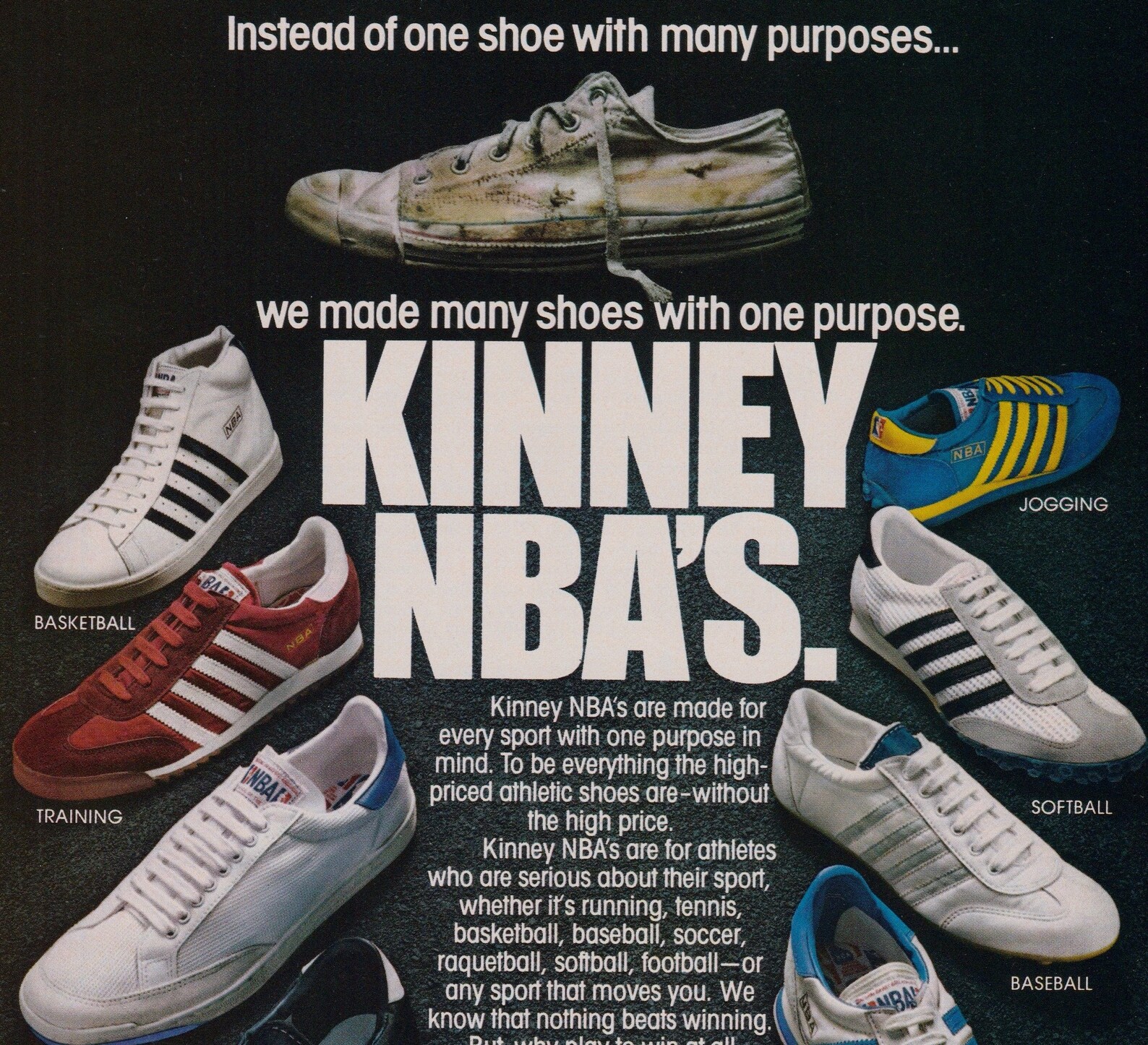 1970s KINNEY NBA Shoes Ad 8X10 Vintage Magazine - Etsy